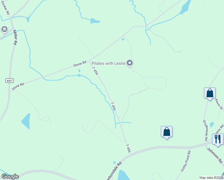 map of restaurants, bars, coffee shops, grocery stores, and more near T-456 in Waverly