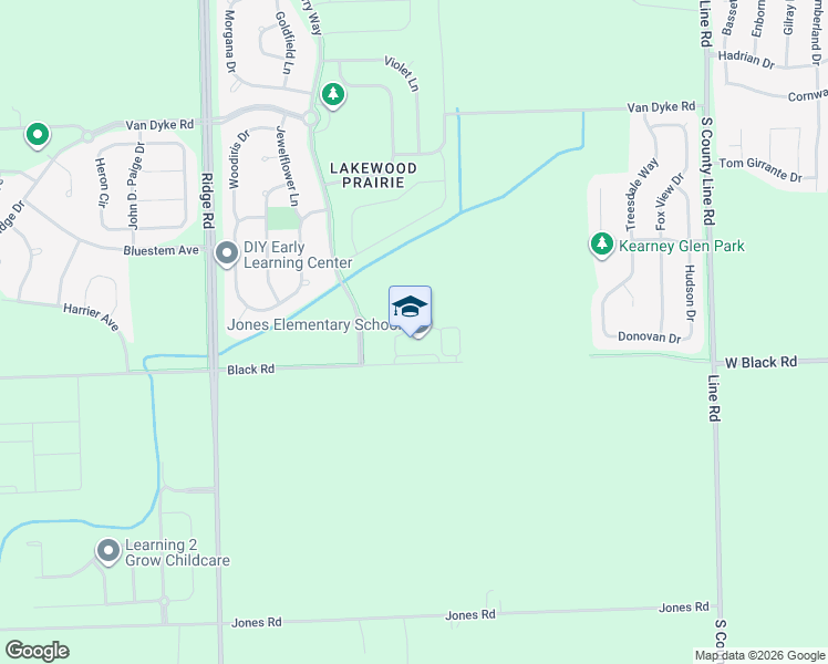 map of restaurants, bars, coffee shops, grocery stores, and more near 800 Barberry Way in Joliet