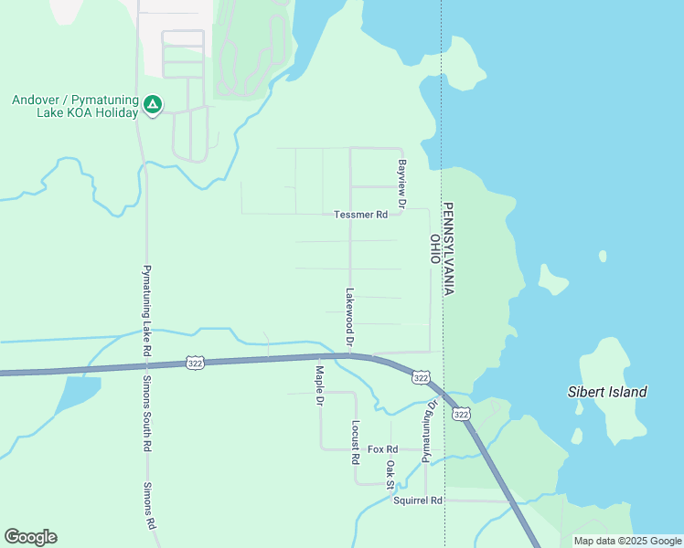 map of restaurants, bars, coffee shops, grocery stores, and more near 7216 Smith Road in Williamsfield