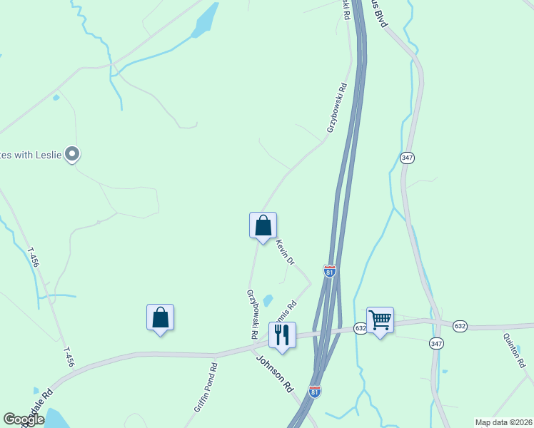 map of restaurants, bars, coffee shops, grocery stores, and more near 92 Grzybowski Road in Scott