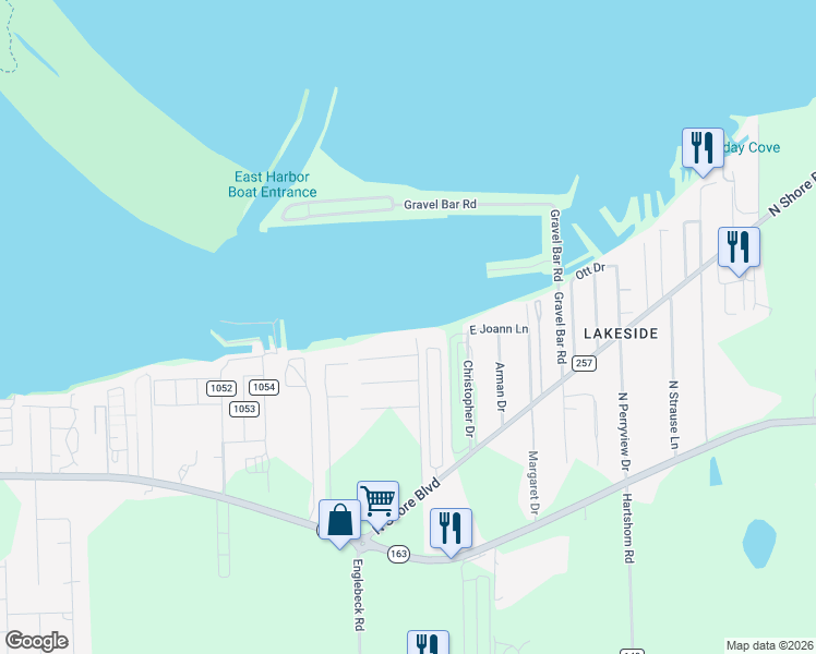 map of restaurants, bars, coffee shops, grocery stores, and more near 8087 Rollie Drive in Lakeside Marblehead