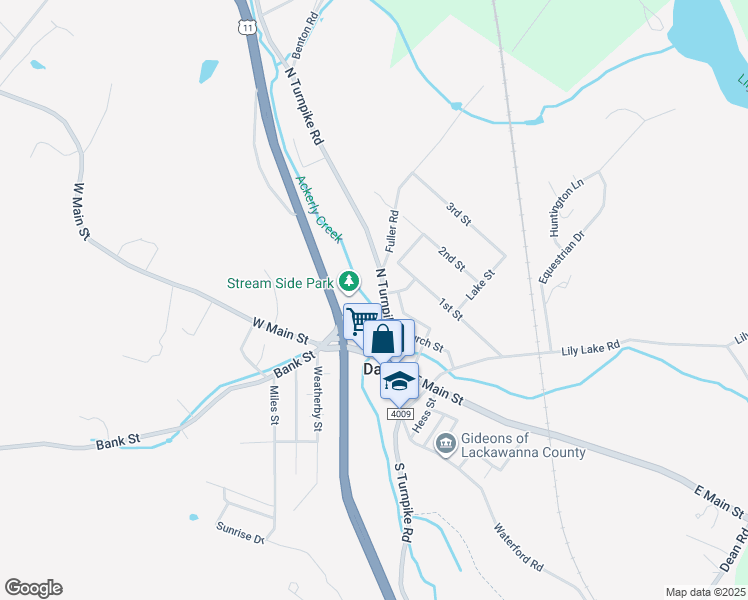 map of restaurants, bars, coffee shops, grocery stores, and more near 207 N Turnpike Rd in Dalton