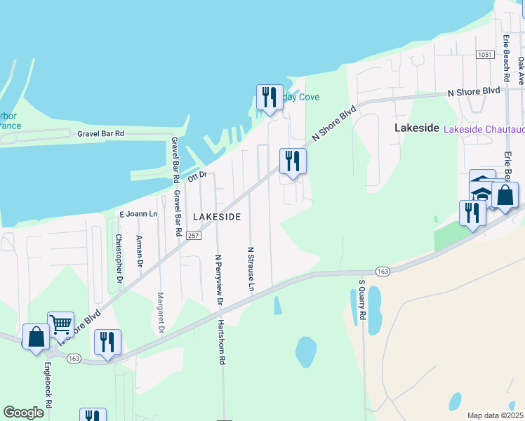 map of restaurants, bars, coffee shops, grocery stores, and more near 214 Hidden Beach Road in Lakeside Marblehead