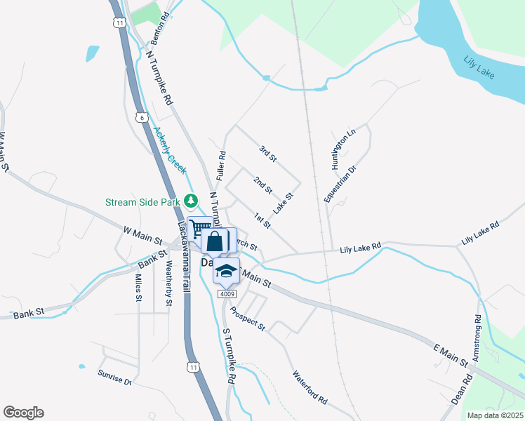 map of restaurants, bars, coffee shops, grocery stores, and more near 204 1st St in Dalton