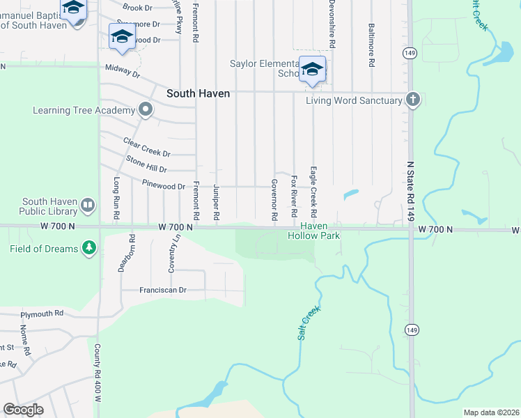 map of restaurants, bars, coffee shops, grocery stores, and more near 705 Heritage Road in Valparaiso