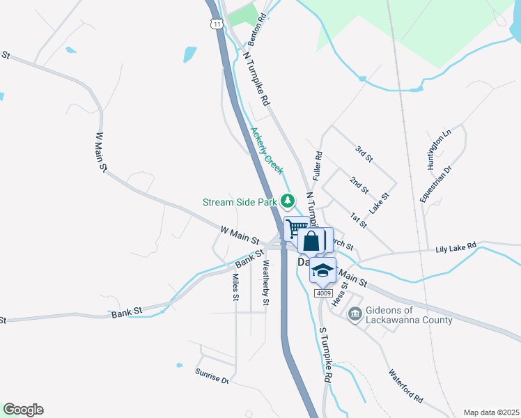 map of restaurants, bars, coffee shops, grocery stores, and more near 306 West Main Street in Dalton