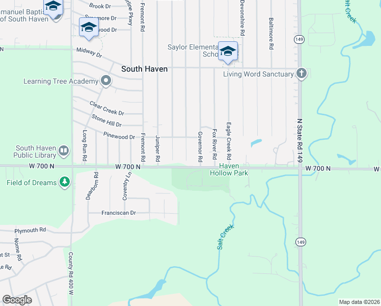 map of restaurants, bars, coffee shops, grocery stores, and more near 705 Heritage Road in Valparaiso