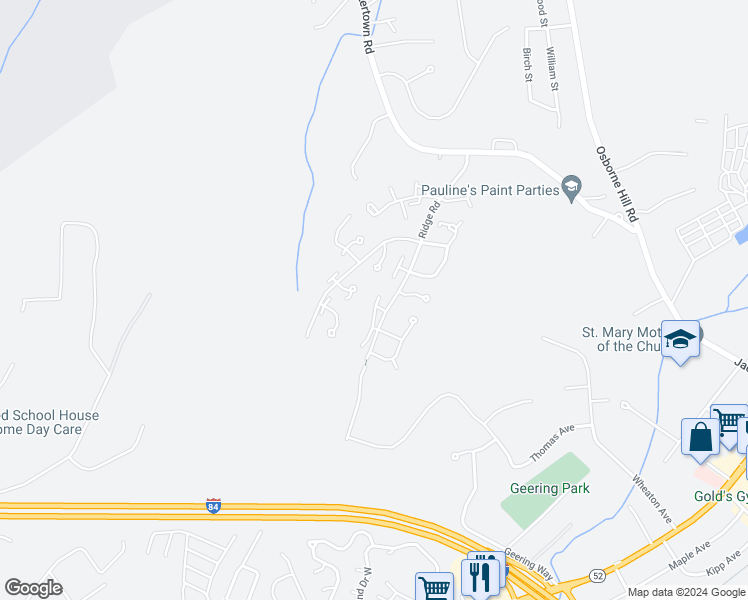 map of restaurants, bars, coffee shops, grocery stores, and more near 11 Bayberry Circle in Fishkill