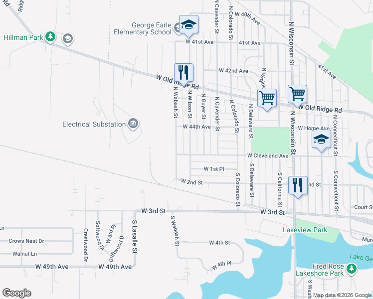 map of restaurants, bars, coffee shops, grocery stores, and more near 6 North Wilson Street in Hobart