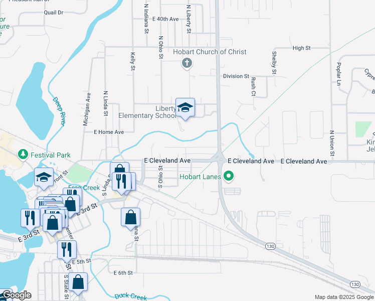 map of restaurants, bars, coffee shops, grocery stores, and more near 1219 Jackson Street in Hobart