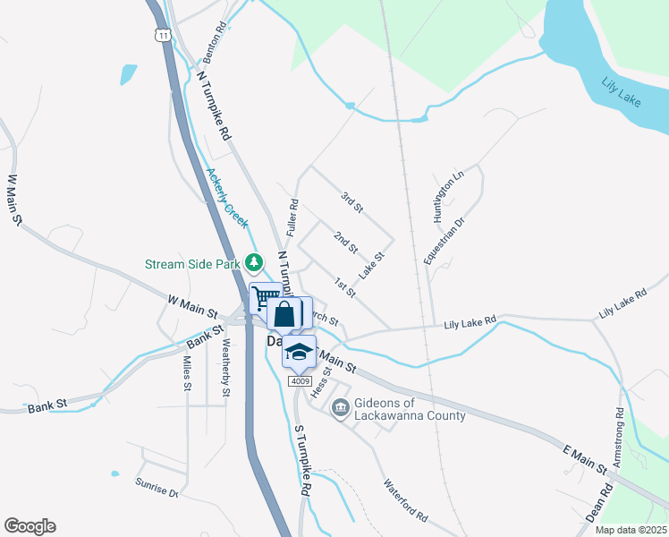 map of restaurants, bars, coffee shops, grocery stores, and more near 204 1st Street in Dalton