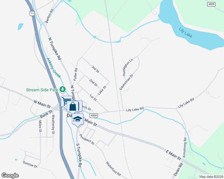 map of restaurants, bars, coffee shops, grocery stores, and more near 121 3rd Street in Dalton