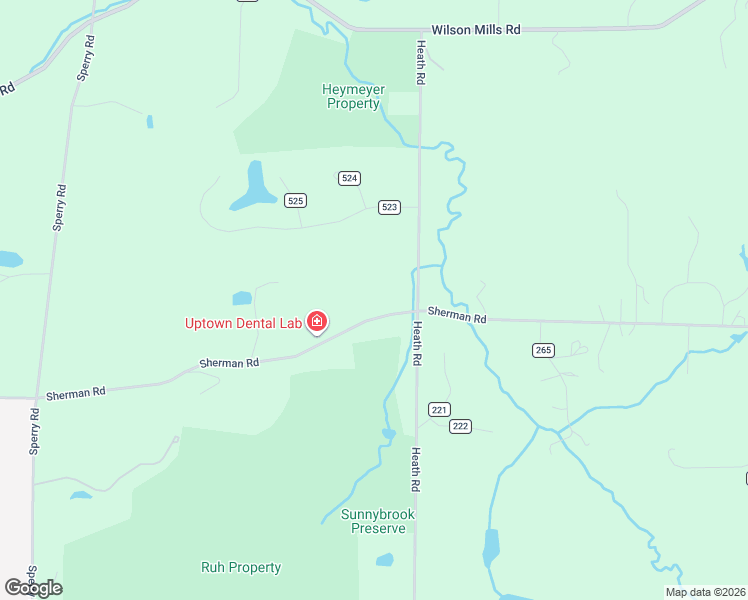 map of restaurants, bars, coffee shops, grocery stores, and more near 12200 Heath Road in Chesterland