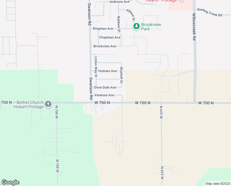 map of restaurants, bars, coffee shops, grocery stores, and more near 5705 Vanessa Avenue in Portage