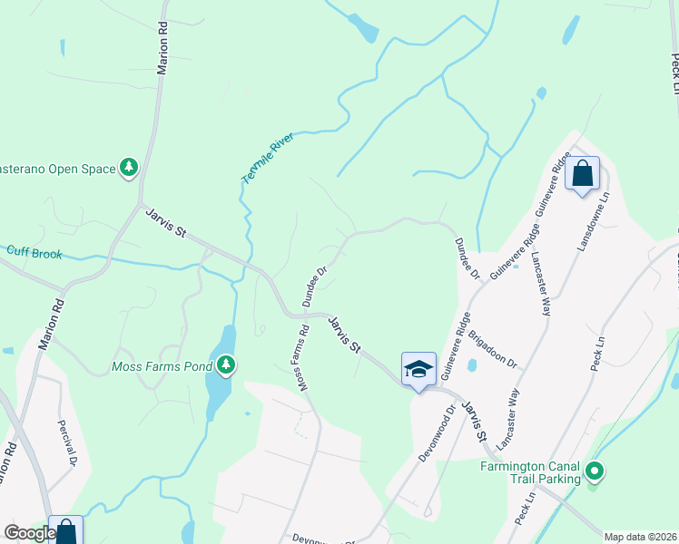 map of restaurants, bars, coffee shops, grocery stores, and more near 26 Chesterwood Court in Cheshire