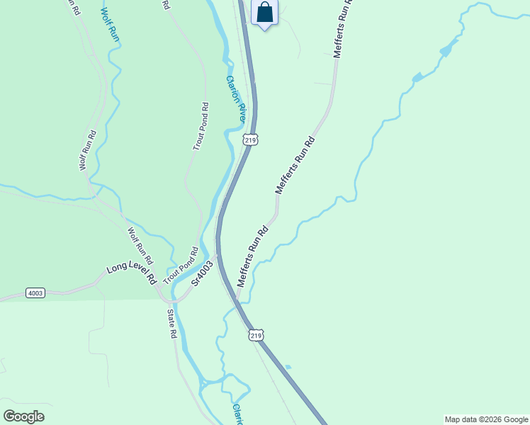 map of restaurants, bars, coffee shops, grocery stores, and more near 275 Mefferts Run Road in Wilcox