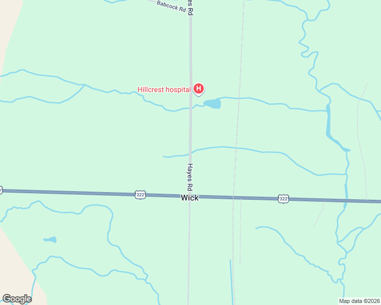 map of restaurants, bars, coffee shops, grocery stores, and more near 7866 Hayes Road in Williamsfield