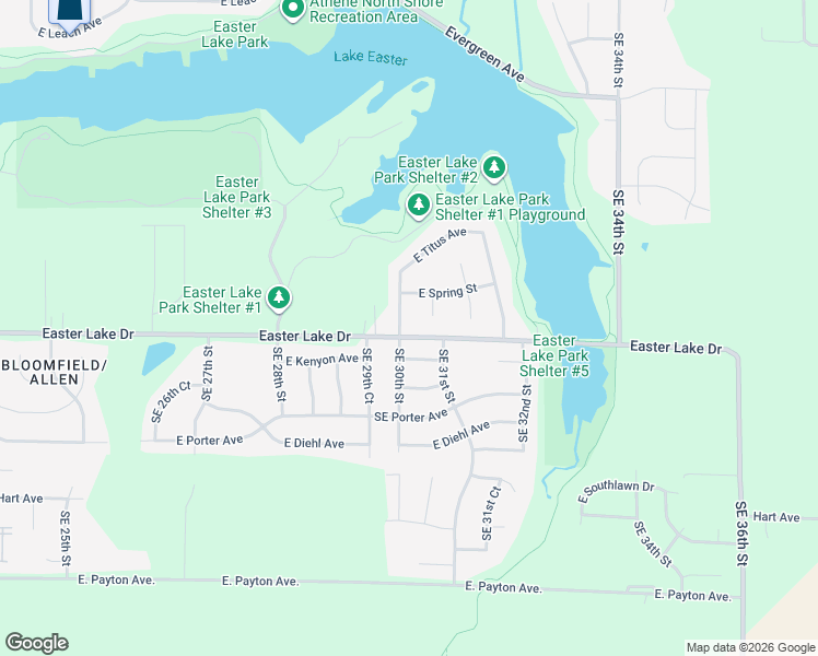 map of restaurants, bars, coffee shops, grocery stores, and more near 3016 East Kenyon Avenue in Des Moines