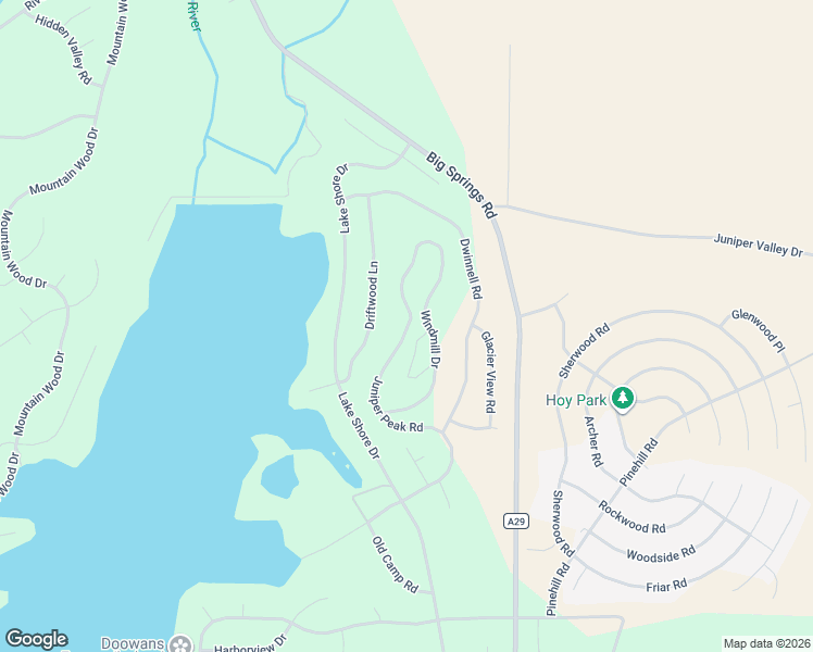 map of restaurants, bars, coffee shops, grocery stores, and more near 15042 Windmill Drive in Weed