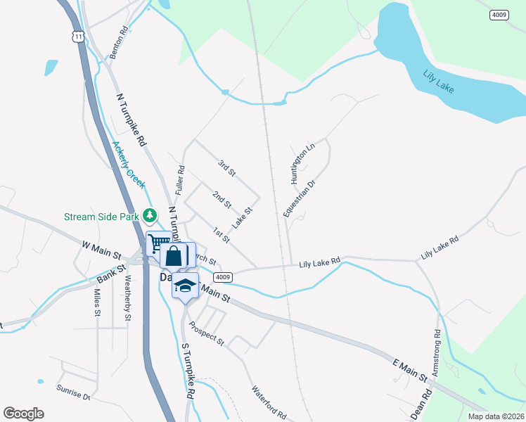 map of restaurants, bars, coffee shops, grocery stores, and more near 121 3rd Street in Dalton