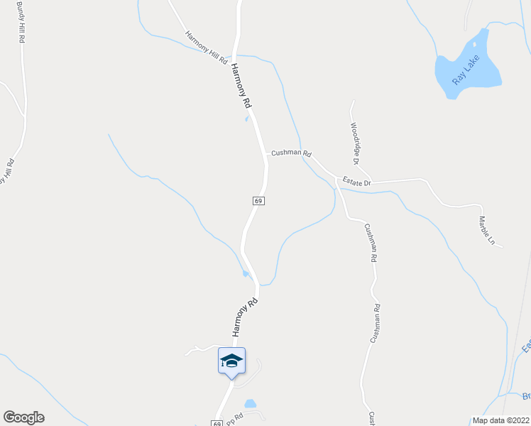 map of restaurants, bars, coffee shops, grocery stores, and more near 85 Harmony Road in Pawling