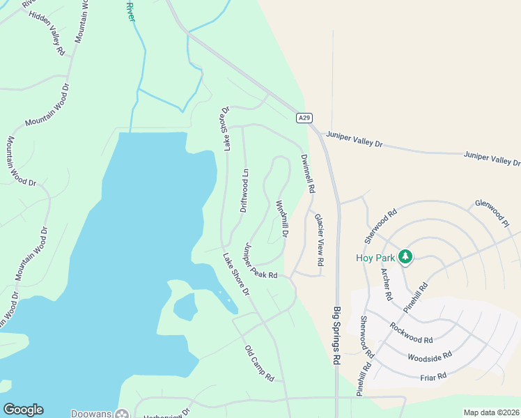 map of restaurants, bars, coffee shops, grocery stores, and more near 15122 Driftwood Lane in Weed