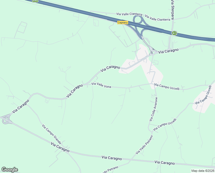 map of restaurants, bars, coffee shops, grocery stores, and more near 53 Via Caragno in Ceprano