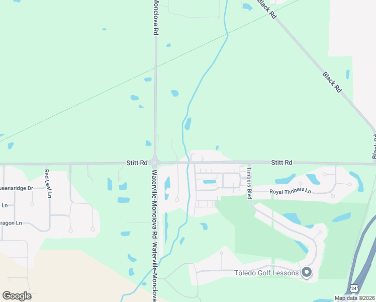 map of restaurants, bars, coffee shops, grocery stores, and more near 7750 Stitt Road in Waterville