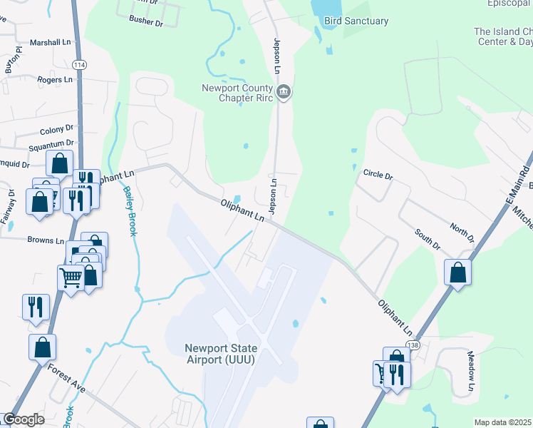map of restaurants, bars, coffee shops, grocery stores, and more near 774 Jepson Lane in Middletown