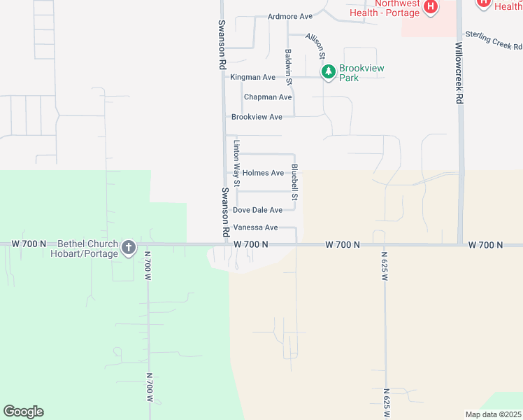 map of restaurants, bars, coffee shops, grocery stores, and more near 5714 Dove Dale Avenue in Portage