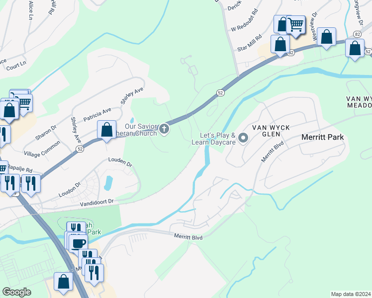 map of restaurants, bars, coffee shops, grocery stores, and more near 9(B Fishkill Glen Drive in Fishkill