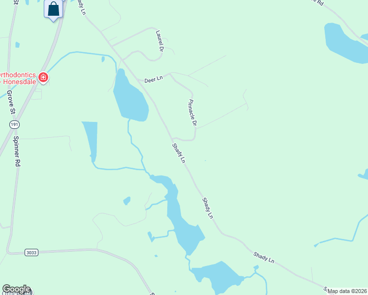 map of restaurants, bars, coffee shops, grocery stores, and more near 10 Pinnacle Dr in Honesdale