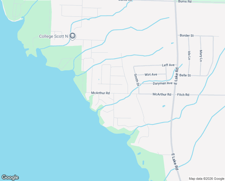 map of restaurants, bars, coffee shops, grocery stores, and more near Corless Rd in Jamestown