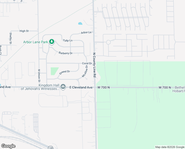 map of restaurants, bars, coffee shops, grocery stores, and more near 3033 Mcafee Dr in Hobart