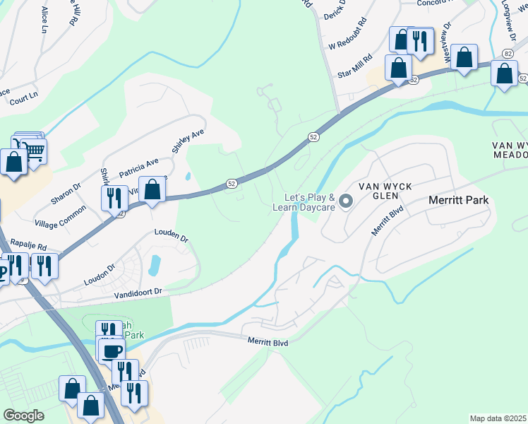 map of restaurants, bars, coffee shops, grocery stores, and more near 9(B Fishkill Glen Drive in Fishkill