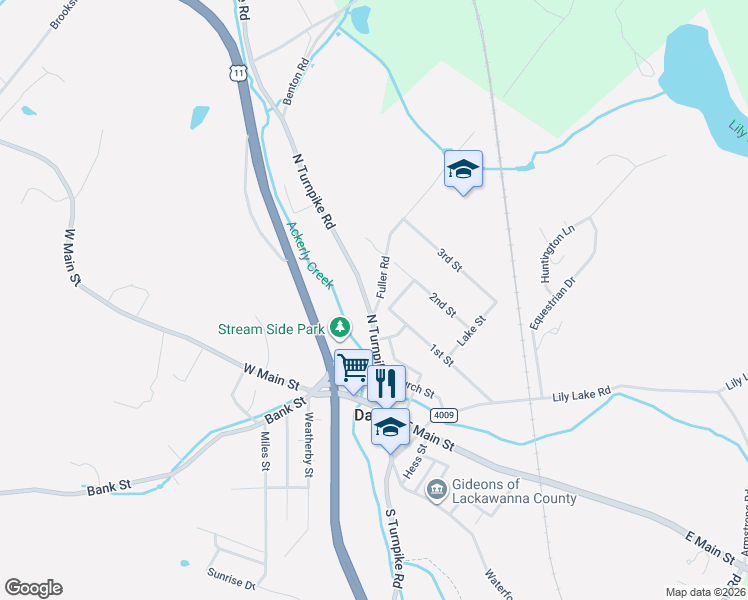 map of restaurants, bars, coffee shops, grocery stores, and more near 446-478 North Turnpike Road in Dalton