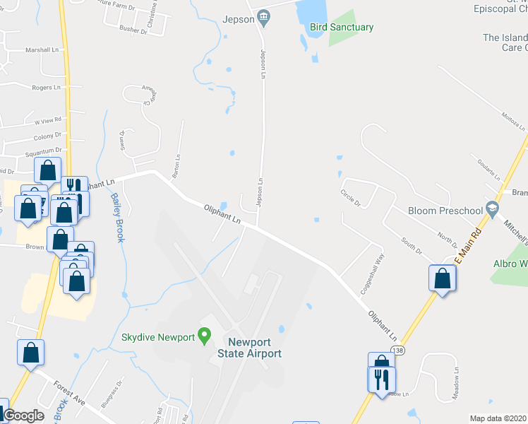 map of restaurants, bars, coffee shops, grocery stores, and more near 774 Jepson Lane in Middletown