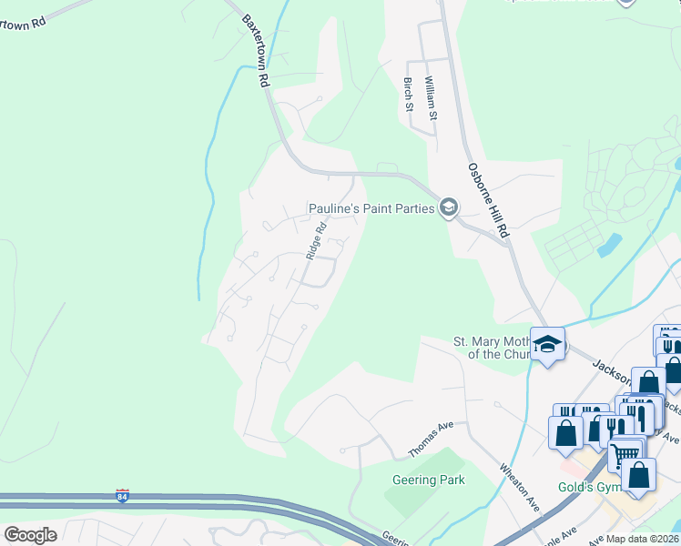 map of restaurants, bars, coffee shops, grocery stores, and more near 43 Hilltop Circle in Fishkill