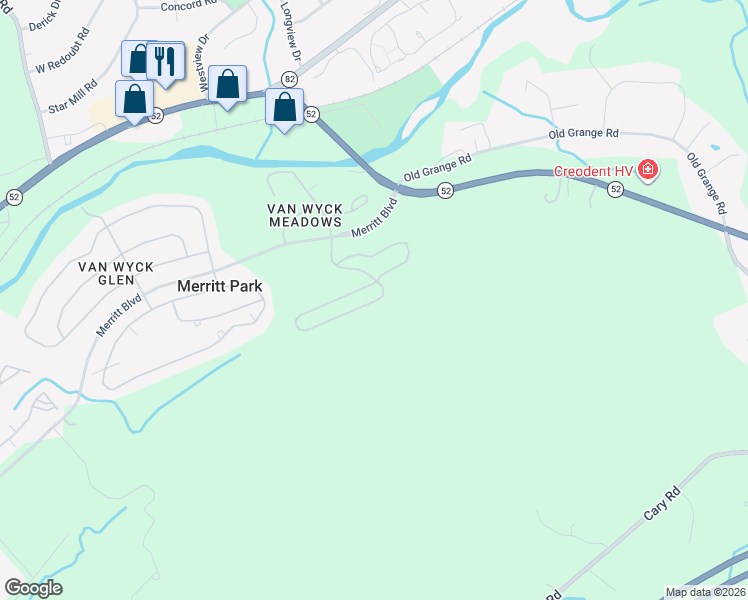 map of restaurants, bars, coffee shops, grocery stores, and more near 2010 Bennington Drive in Fishkill