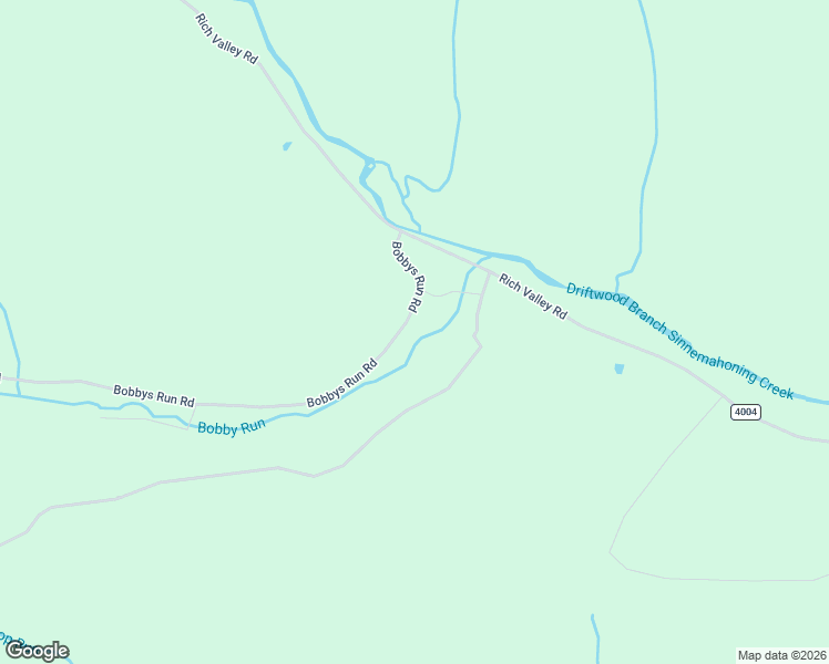 map of restaurants, bars, coffee shops, grocery stores, and more near Bobbys Run Road in Emporium
