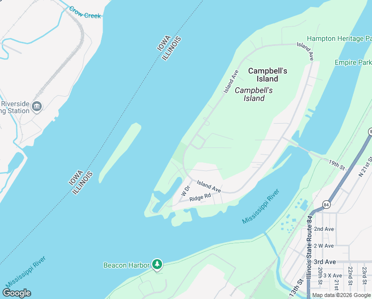 map of restaurants, bars, coffee shops, grocery stores, and more near 524-662 Island Avenue in East Moline
