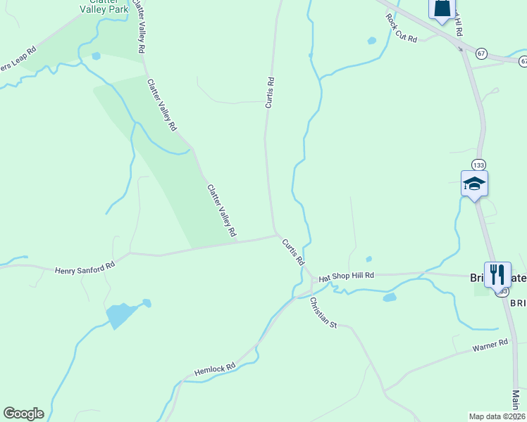 map of restaurants, bars, coffee shops, grocery stores, and more near 51 Curtis Road in Bridgewater