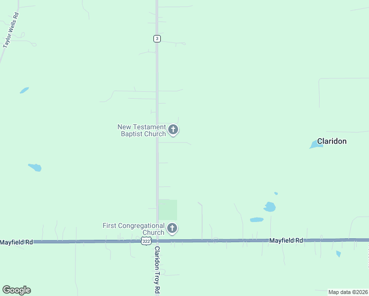 map of restaurants, bars, coffee shops, grocery stores, and more near 12233 Claridon Troy Road in Chardon