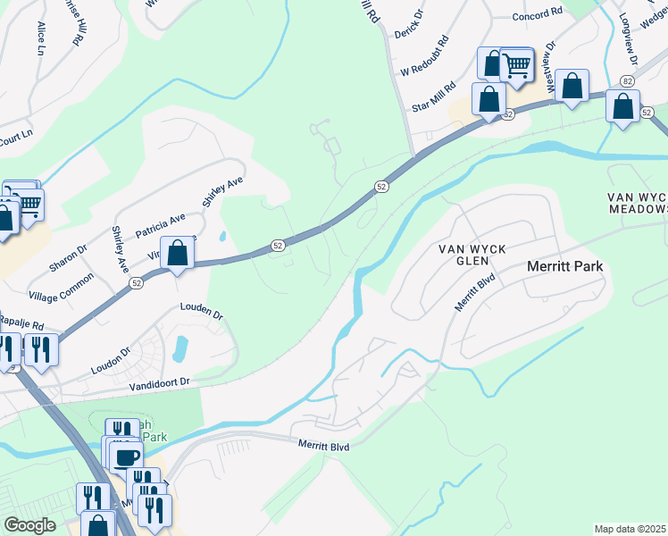 map of restaurants, bars, coffee shops, grocery stores, and more near 7(A Fishkill Glen Drive in Fishkill