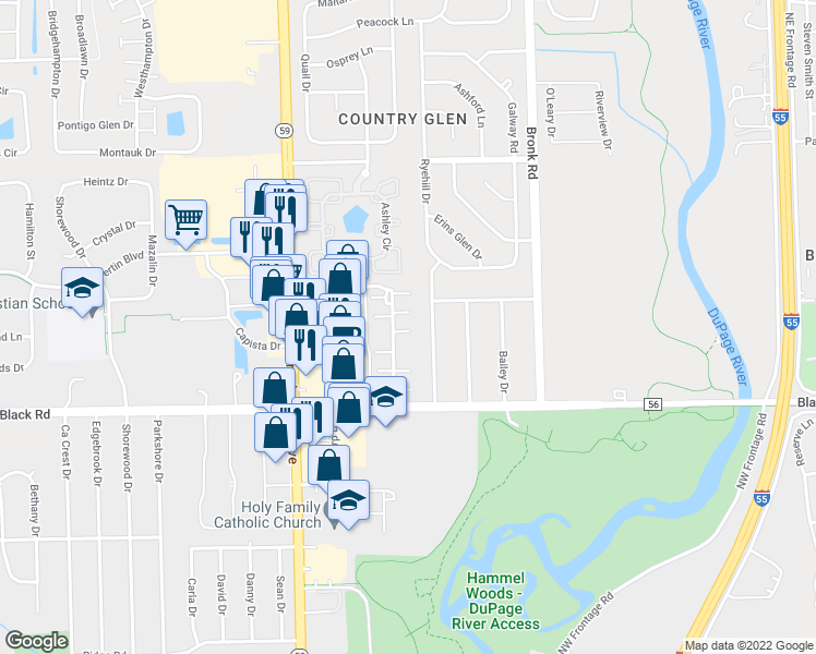 map of restaurants, bars, coffee shops, grocery stores, and more near 918 Summit Creek Drive in Shorewood