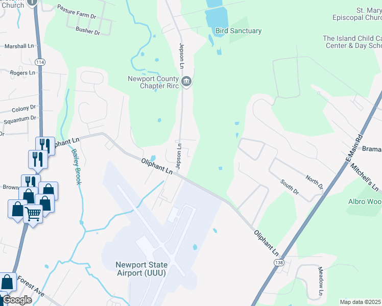 map of restaurants, bars, coffee shops, grocery stores, and more near 750 Jepson Lane in Middletown