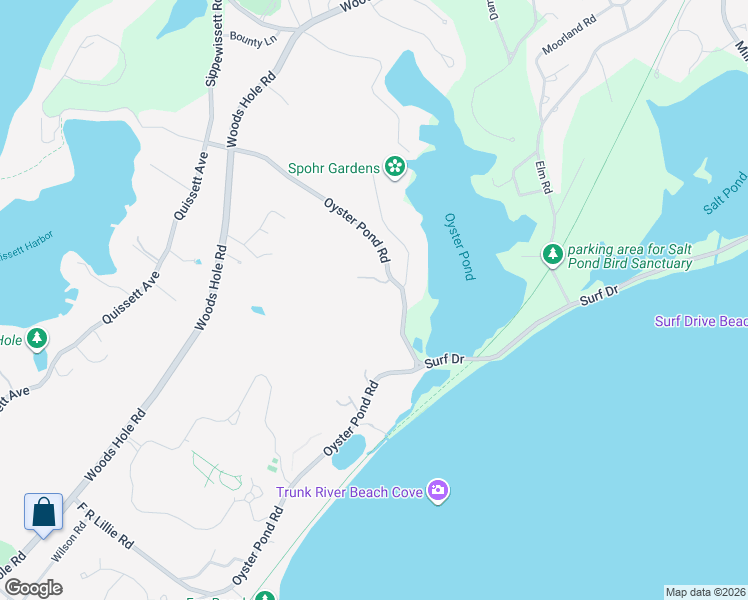 map of restaurants, bars, coffee shops, grocery stores, and more near 71 Oyster Pond Road in Falmouth