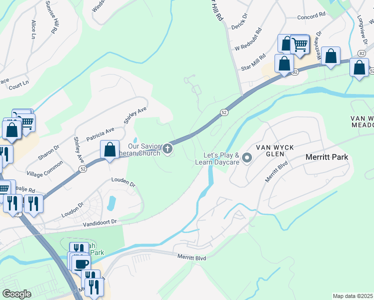 map of restaurants, bars, coffee shops, grocery stores, and more near 1(E) Fishkill Glen Drive in Fishkill