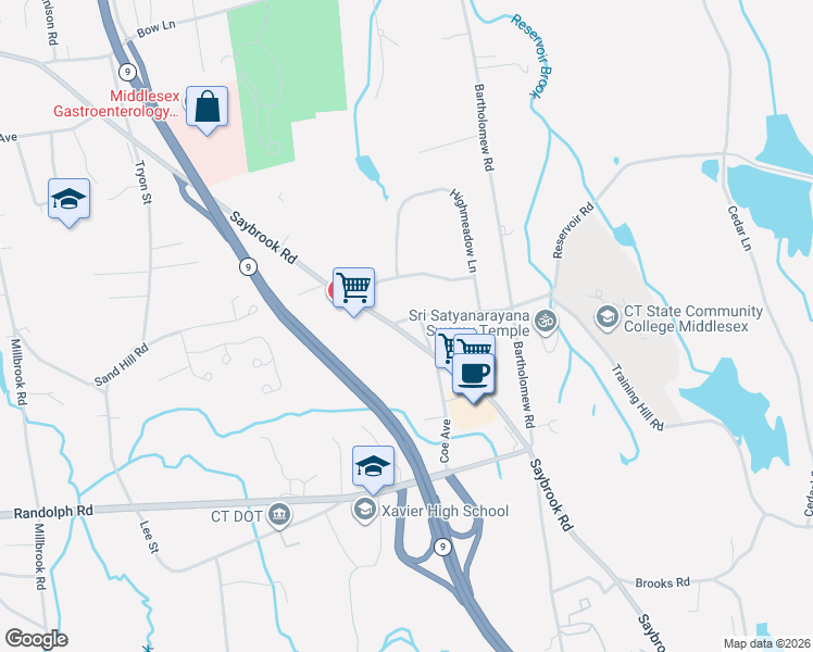 map of restaurants, bars, coffee shops, grocery stores, and more near in Middletown