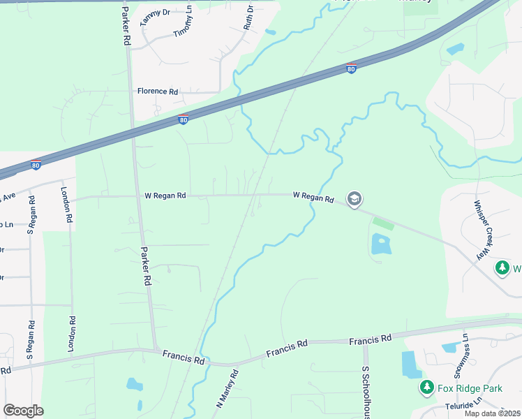 map of restaurants, bars, coffee shops, grocery stores, and more near 13043 West Regan Road in Mokena
